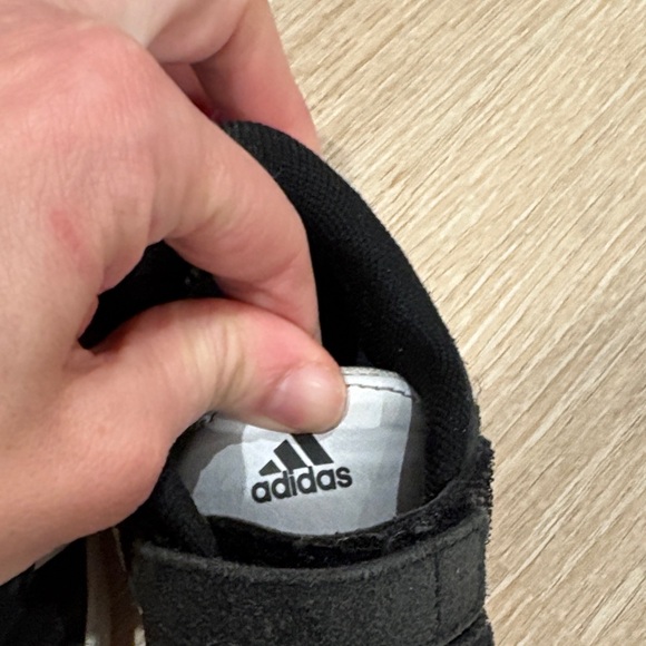 adidas Kids Black and White Velcro Sneakers - Picture 2 of 5